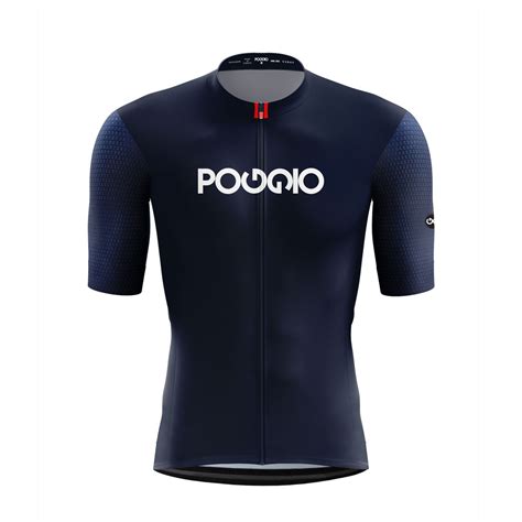 Pure Blue/White Cycling Jersey - Poggio