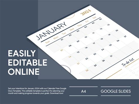 January 2024 Calendar Free Google Docs Template by Gdoc on Dribbble