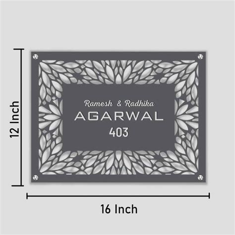 Steel Name Plate Laser for Home | Nutcase