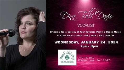 Dina Tulli Davis, Vocalist, at Murphs Hideaway, Pocono Lake, Murph's ...