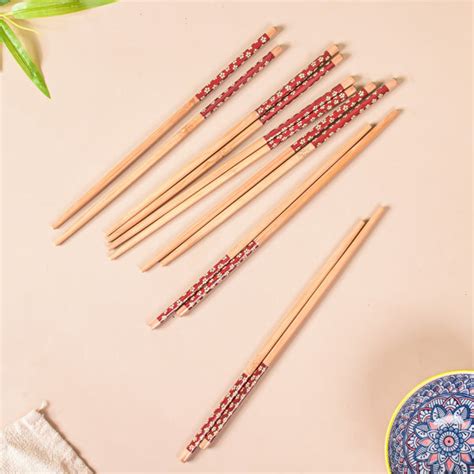 Mandala Ceramic Bowl And Chopstick Multicolour Set Of 6 Online ...