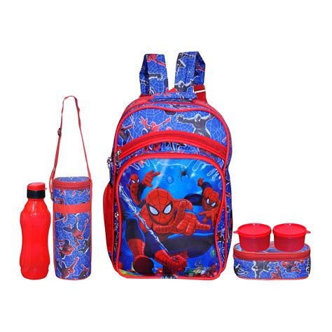 Happile School Bag Combo Set/Schoolbag/Lunch Box Cover/Water ...