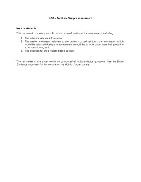 Image result for Tort Report Example