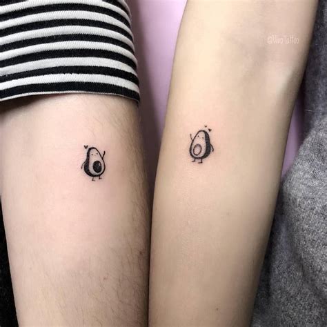 Small avocado tattoo for couples | Matching couple tattoos, Couple ...
