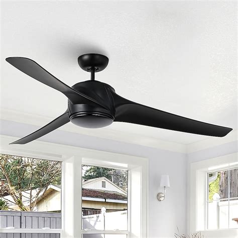 Matrix Decor 60-in Black with Barbeque Blades LED Indoor Ceiling Fan (3 ...