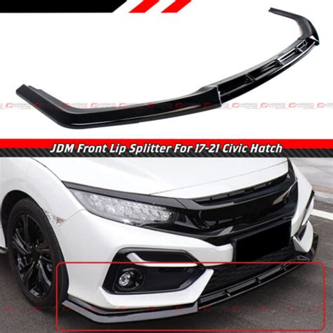 Buy FOR 17-21 CIVIC Si & FK7 HATCHBACK JDM STYLE GLOSS BLK FRONT BUMPER ...
