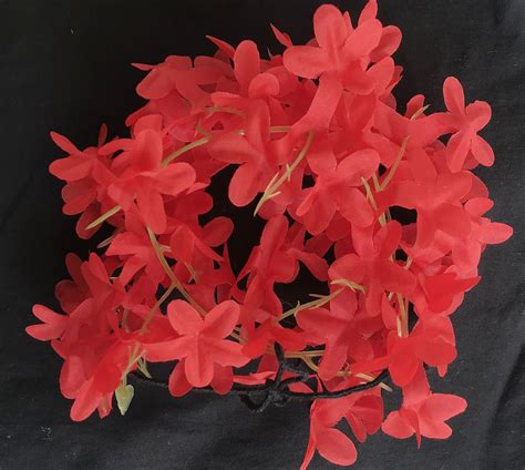 GadinFashion Gajra Bun Artificial Red Orchid Flower Gajra Hair ...