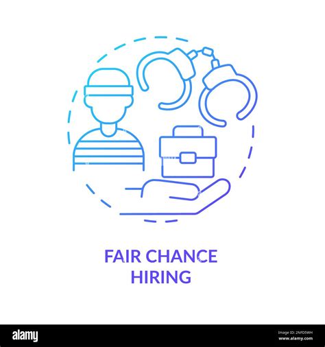 Fair chance hiring blue gradient concept icon Stock Vector Image & Art ...