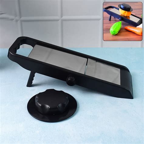 8120 Adjustable Plastic Slicer, 1-Piece, Black/Silver - DeoDap