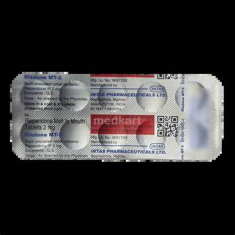RISDONE MT 2MG TABLET 10'S Price, Uses, Side Effects & Substitutes ...