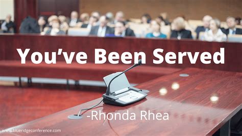 You’ve Been Served | Blue Ridge Mountains Christian Writers Conference ...