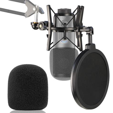 Buy ATR2500X Mic Shock with Pop Filter and Foam Windscreen to Reduce ...
