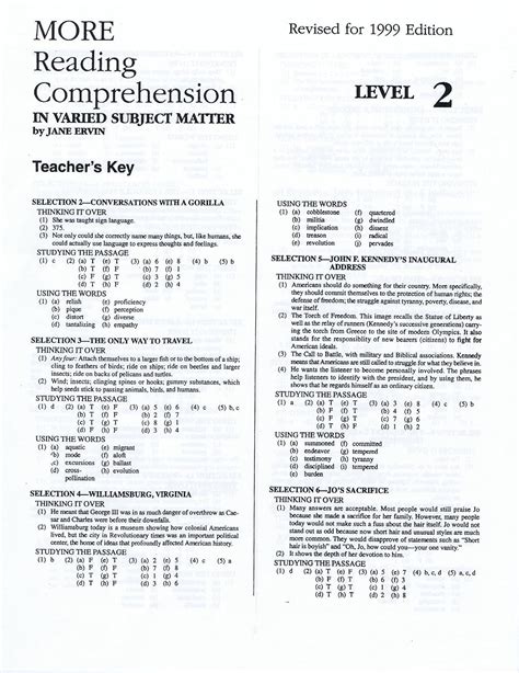 More Reading Comprehension Level 2 - Answer Key : Amazon.in: Books