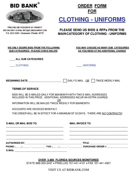 Fillable Online Clothing Order Form TemplateJotForm Fax Email Print ...