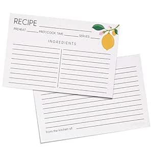 60 Recipe Cards for Recipe Box : Amazon.in: Home & Kitchen