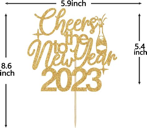 Cheers to the New Year 2023 Cake Topper, Goodbye India | Ubuy