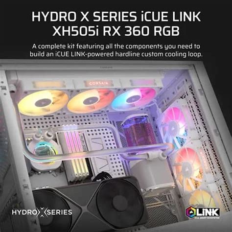 Corsair Hydro X Series XH505i RX 360 RGB Custom Cooling Kit - White
