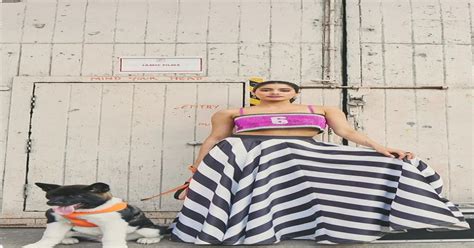 Janhvi Kapoor Rocks Sporty Look In Purple Crop Top, Striped Maxi Skirt