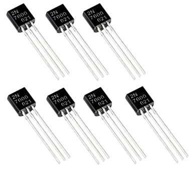 INVENTO 10Pcs 2N7000 MOSFET Transistor, N Channel, 200 mA, 60 V, 1.2 ...