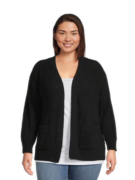 Time and Tru Women's Chenille Cardigan Sweater, Midweight, Sizes XS ...