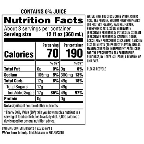 Buy Brisk Iced Tea, Lemon, 1 Liter Bottle Online at Lowest Price in ...