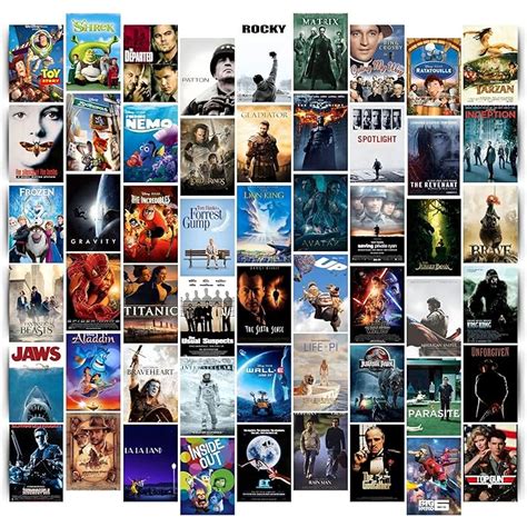 Posters Inc Pack of 54 Top IMDB Movies Posters, Home Decor Items For ...