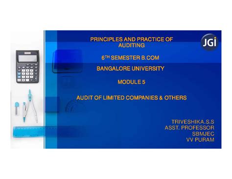 PPA UNIT 1: Introduction to Auditing Principles and Practices - Studocu