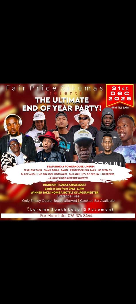 The ultimate end of year party, Fair Price SIKUMA's Tavern, Rustenburg ...