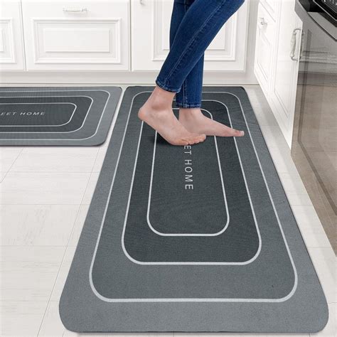 Buy Amazon Brand - Solimo Silicone Kitchen & Bath Mat (Pack of 2 ...