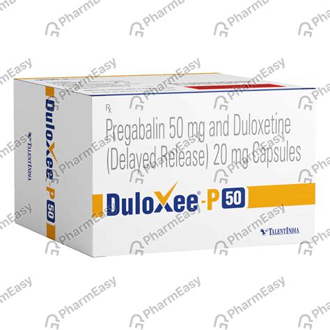 Duloxee P 50mg Strip Of 10 Capsules: Uses, Side Effects, Price & Dosage ...