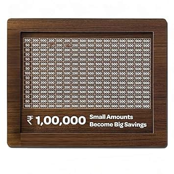 BHUMLO Wooden Money Piggy Bank, Money Saving Box, Gullak with Savings ...