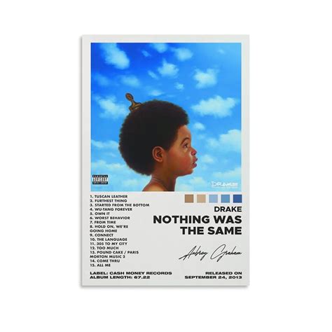 OFITIN Drake Nothing was The Same Album Cover Poster for Room Aesthetic ...