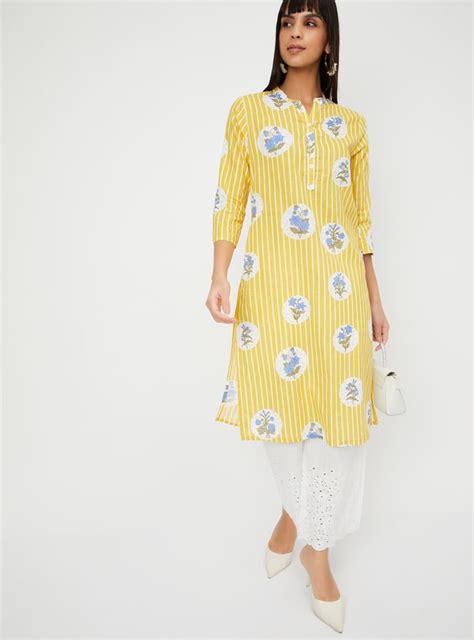 Buy Women Striped Straight Kurta Online at just Rs. 499.0 ...