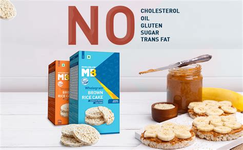 MuscleBlaze Wholegrain Brown Rice Cake with Himalayan Pink Salt, 8 g ...