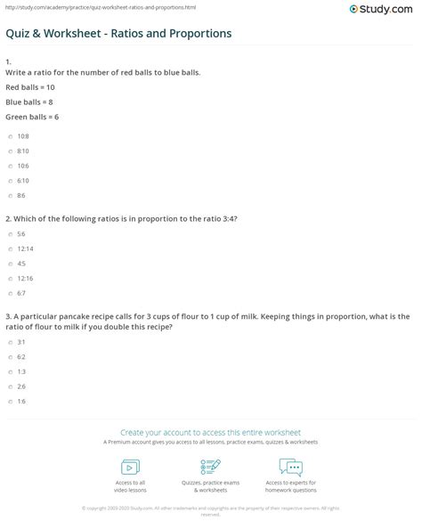 Ratio Quiz