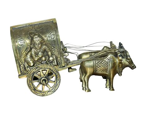 Buy Vyomika Decor Brass Bal Krishna Laddu Gopal Symbolized Bullock Cart ...