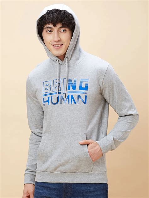 Being Human Men Hoody-Grey Melange