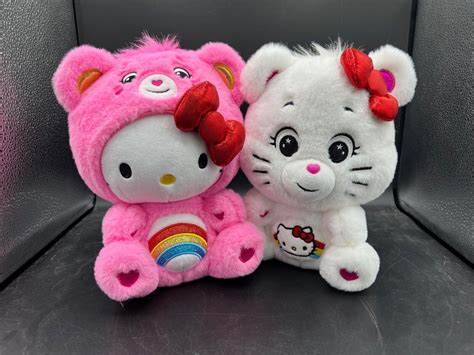 Hello Kitty and Friends X Care Bears Cheer Bear Plush Set LOOSE NO BOX ...
