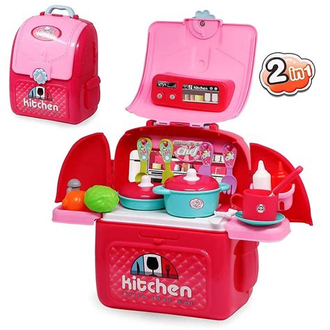 Buy NIRLABH 2-in-1 School Packaging Kitchen Set - Pink | Pretend and ...