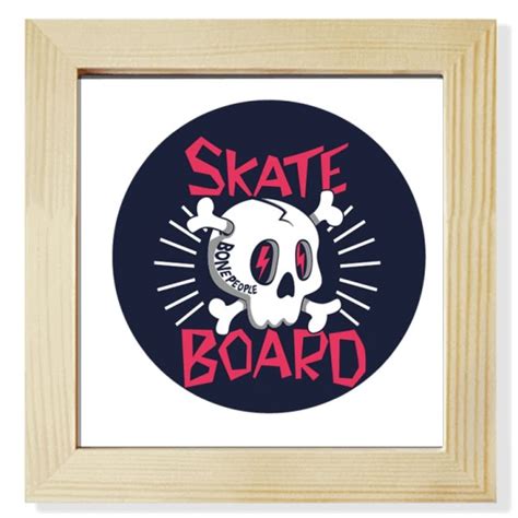 no/no Skate Board Indian Skeleton Sacrifice Totem Square Picture Frame ...