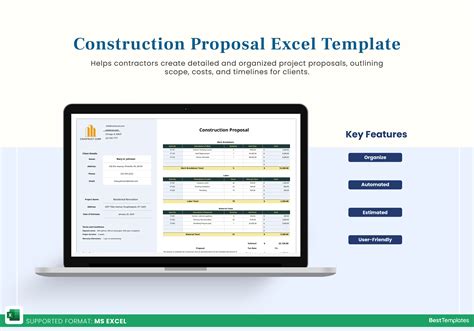 Construction Proposal Excel Template - Best Templates