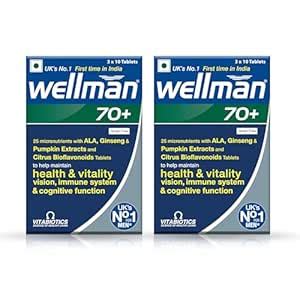 Wellman 70+ Multivitamin Tablets | Ginseng, Pumpkin Extract & Citrus ...