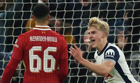 Tottenham 1-0 Liverpool: Lucas Bergvall gives Spurs the advantage in ...