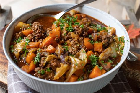 Ground Beef and Cabbage Soup | Christina Carreau ND Ground Beef and ...
