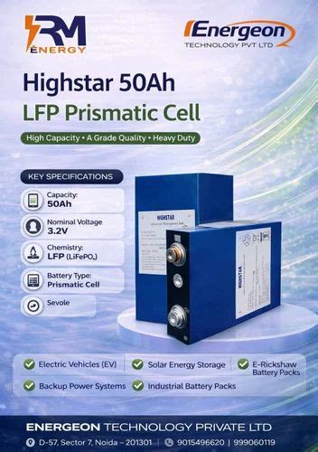 Prismatic Cells - Highstar Prismatic Battery Cell 3.2V LifePo4 100Ah ...