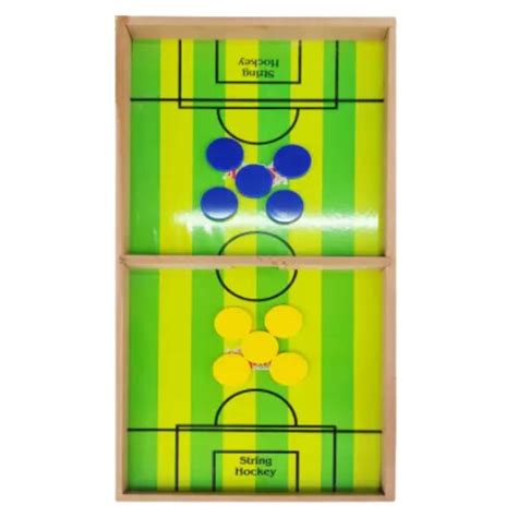 Wood Treasure 3 in 1 String Hockey Table Board Game with Ludo and Ladd ...
