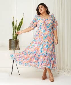 Miss Chase Women Maxi Multicolor Full Length Dress - Buy Miss Chase ...