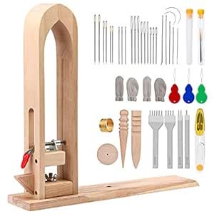 Pony Table Lacing Desktop Horse Clamp With Leather Sewing Needles and ...
