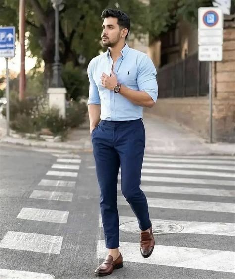 Dark Blue Pants Outfit Men