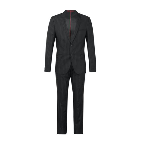 Buy Men Black Striped Suit Set Online - 469377 | The Collective